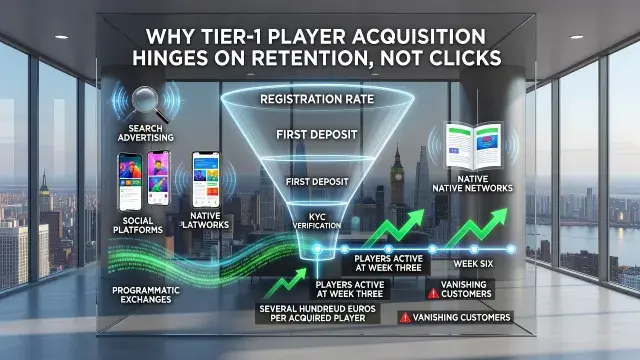 Why Tier-1 Player Acquisition Hinges on Retention, Not Clicks