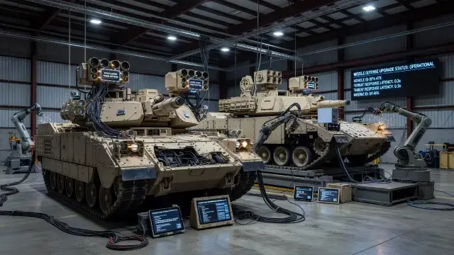 Army Begins Fitting Bradleys With Israeli Missile Defense System